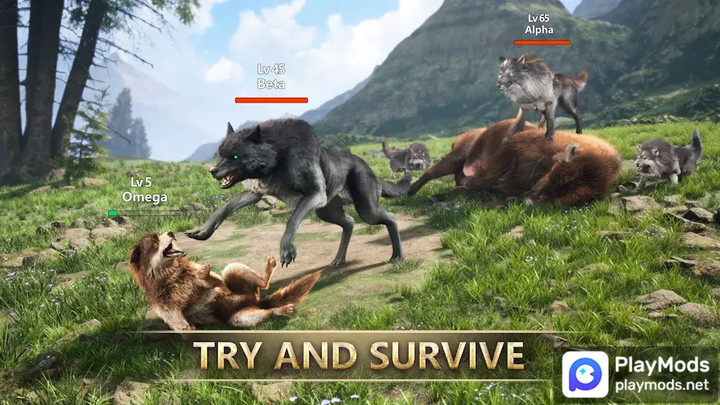 Wolf Game: Wild Animal Wars(Speed change) screenshot image 1_playmods.net