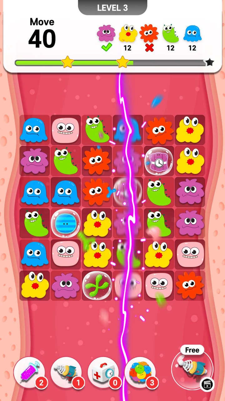 Virus Out - Match 3 Puzzle_playmods.net