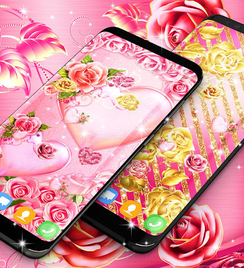 Pink rose gold live wallpaper_playmods.net