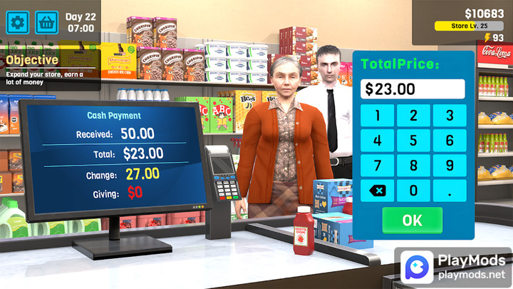 Manage Supermarket Simulator(Unlimited banknotes) screenshot image 5_playmods.net