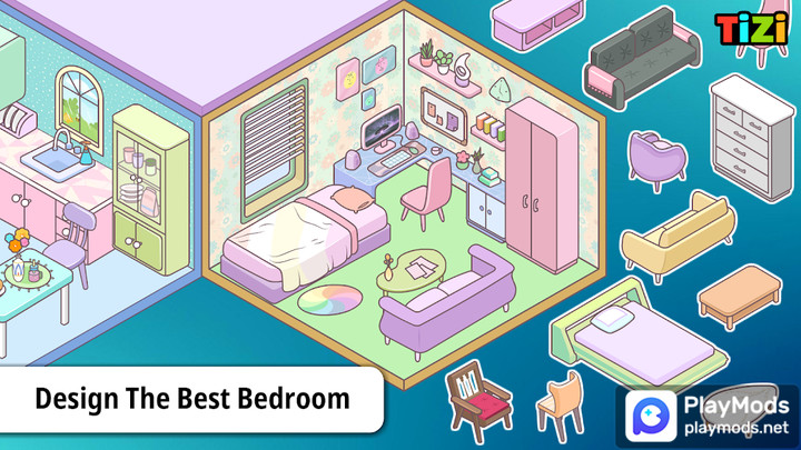 Tizi Interior Designing(Unlock all furniture) screenshot image 2_playmods.net