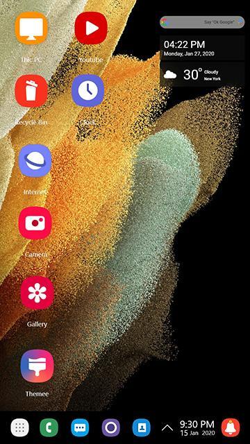 Galaxy S21 theme for launcher_playmods.net