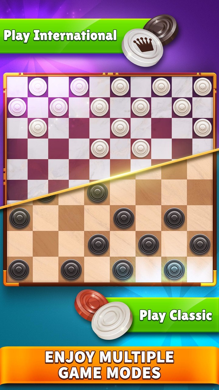 Checkers Clash - Draughts Game_playmods.net