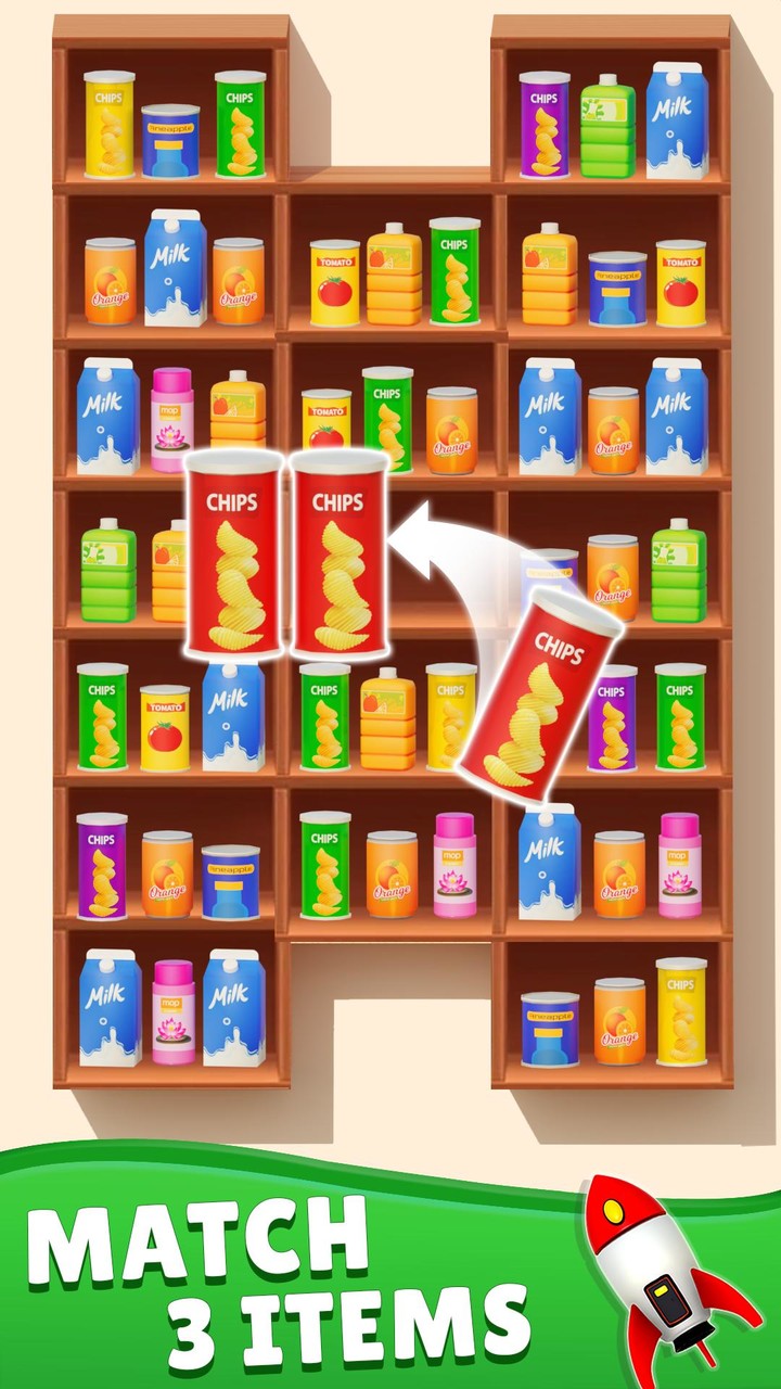 Goods Sorting 3D Matching Game_playmods.net