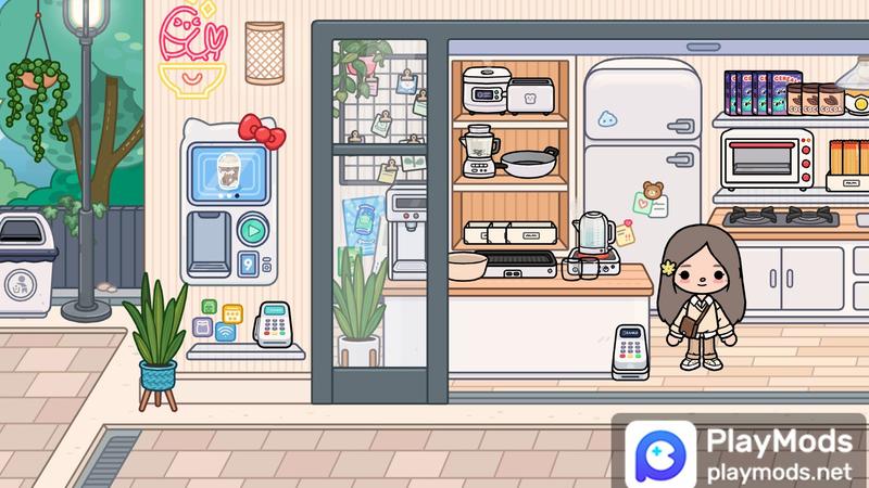 Instagram Cream  Solitary Small Home（laundry） For Toca Life World Mods image 5 