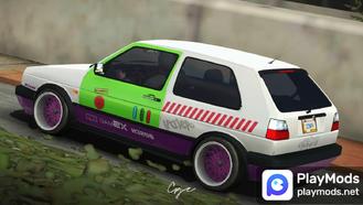 Volkswagen Golf Bath Lightyear Anime skin For Car Parking Multiplayer Mods