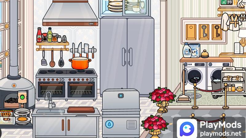 Three story villa with slight messy wind（five-star hotel） For Toca Life World Mods