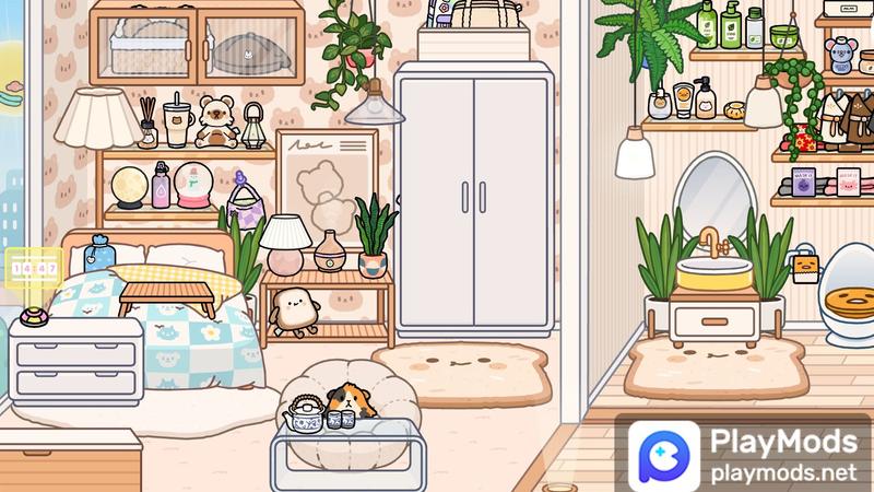 Instagram Cream  Solitary Small Home（laundry） For Toca Life World Mods image 4 