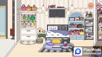 Black and white themed furniture decoration For Miga Town: My World Mods