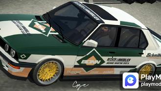 BMW E30 Retro Track Skin For Car Parking Multiplayer Mods