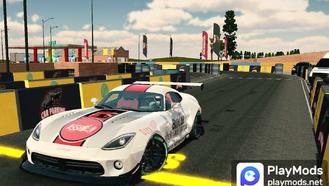 Dodge Viper racing silver grey skin For Car Parking Multiplayer Mods
