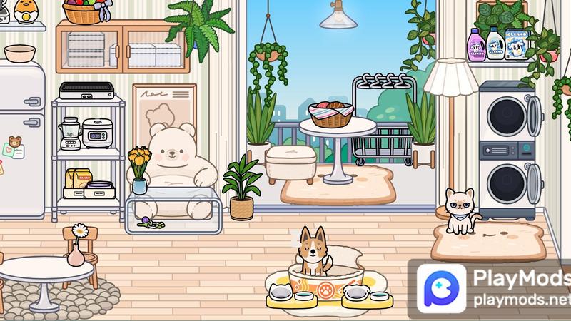 Instagram Cream  Solitary Small Home（laundry） For Toca Life World Mods