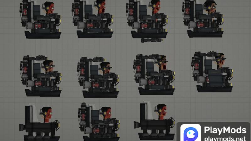 อัพเกรด G-toilet Remake V5 Modpack สำหรับ Melon Playground Mods