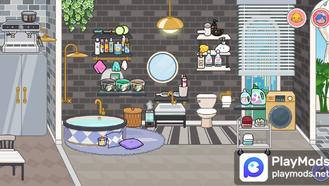 Black and white themed furniture decoration For Miga Town: My World Mods