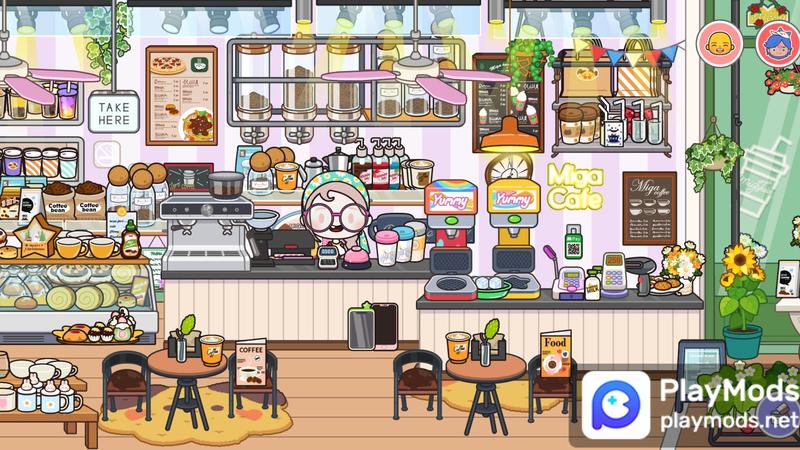 Outdoor coffee shop For Miga Town: My World Mods