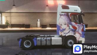 Genshin Impact Kamisato Ayaka Animation Skin For Truckers of Europe 3 Mods